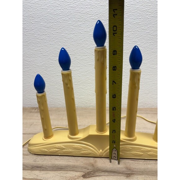 Vtg Decorative Christmas 5 Light Window Candelabra Set Of 2 With Timer - Picture 9 of 15
